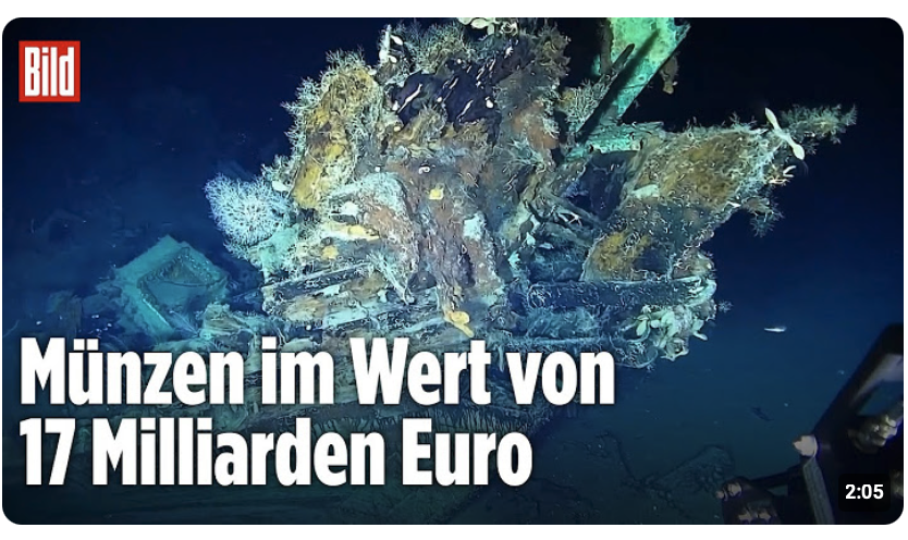 Kolumbien: Sensationeller Fund von 300-jährigem Schatz vor der Küste