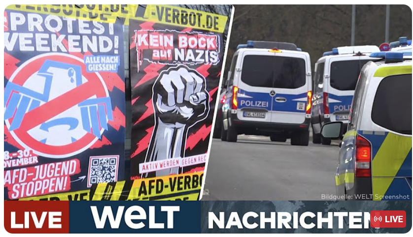 GIEßEN: Stadt im Ausnahmezustand – Polizei für mögliche linksextreme Randale gewappnet | LIVESTREAM