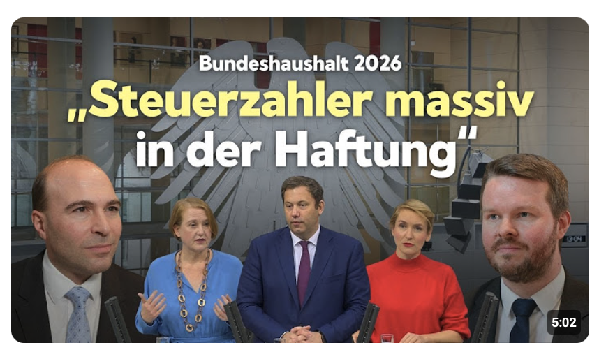 66 Milliarden Zinsen bis 2029: Bundeshaushalt 2026 mit „Rekordinvestitionen“ beschlossen