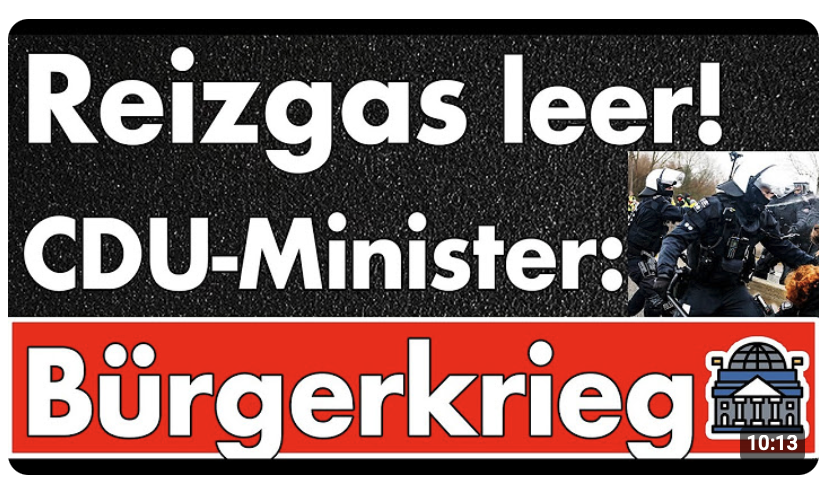 Polizei ging das Reizgas aus! Innenminister spricht von Bürgerkrieg! Magdeburg und Erfurt danach?