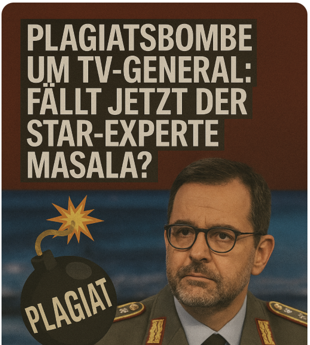 Plagiatsbombe um TV-General: Fällt jetzt der Star-Experte Masala?