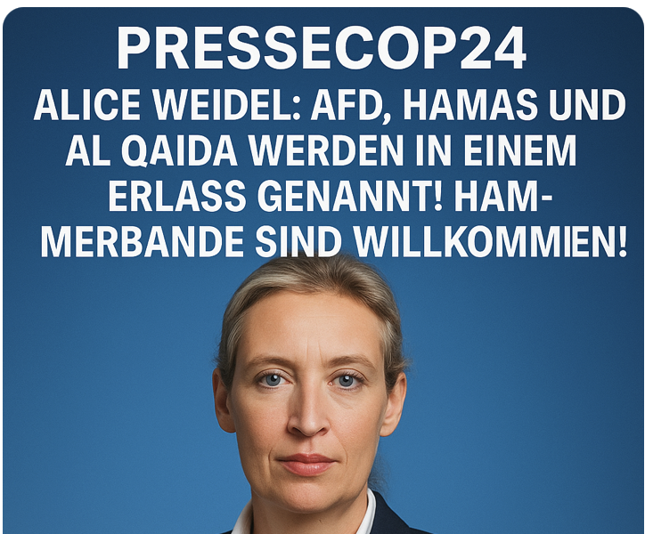 Alice Weidel: AfD, Hamas und Al Qaida werden in einem Erlass genannt! Hammerbande sind willkommen!