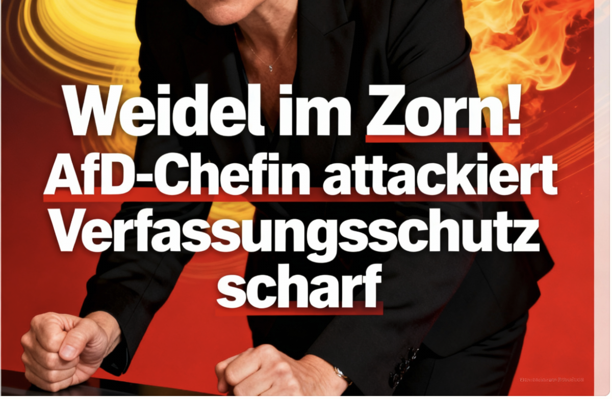Weidel im Zorn! AfD-Chefin attackiert Verfassungsschutz scharf