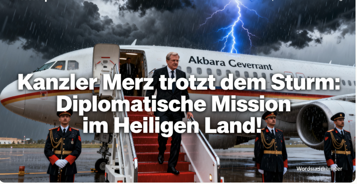 Kanzler Merz trotzt dem Sturm: Diplomatische Mission im Heiligen Land!