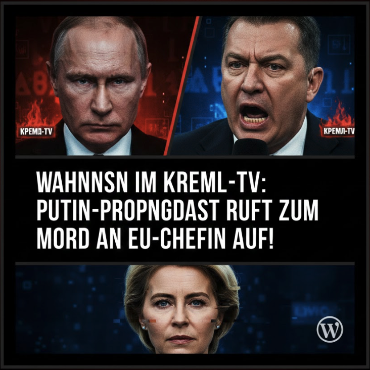 Wahnsinn im Kreml-TV: Putin-Propagandist ruft zum Mord an EU-Chefin auf!