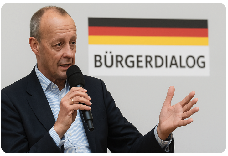 Merz platzt der Kragen: Kanzler packt beim Bürgerdialog aus!