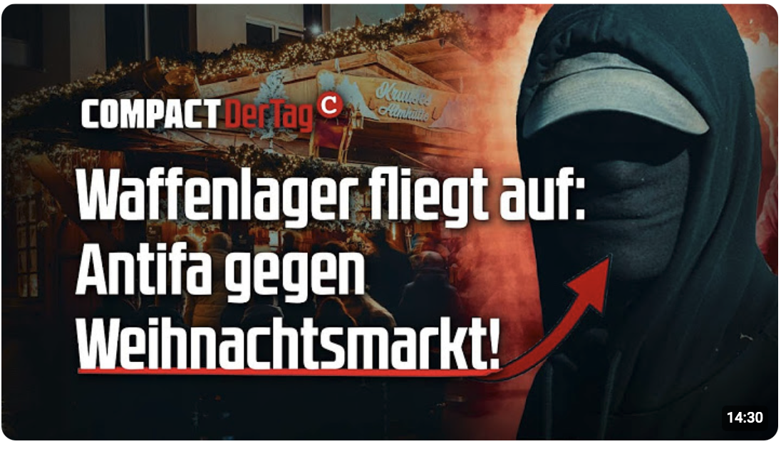 Waffenlager fliegt auf: Antifa gegen Weihnachtsmarkt!