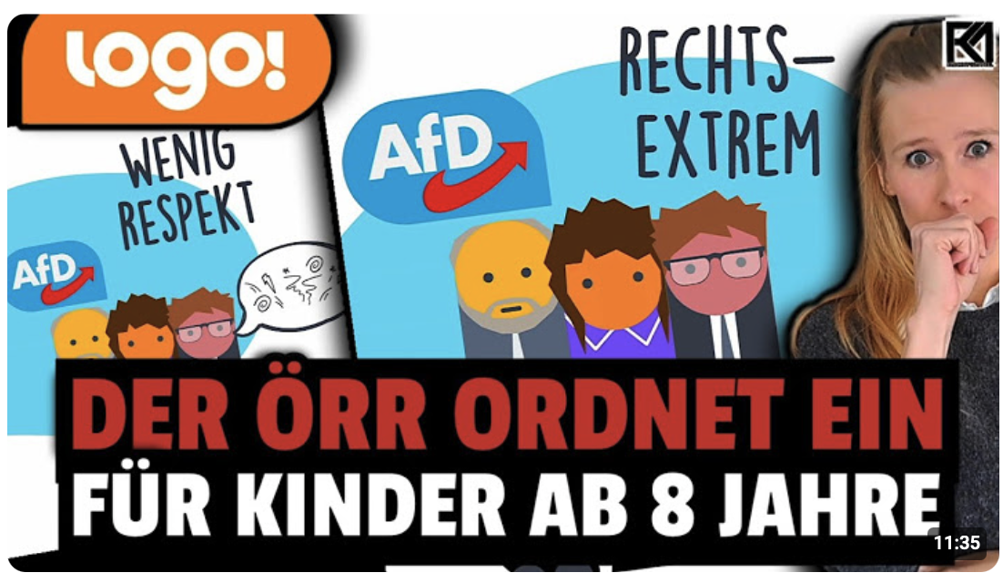 KIKA – Logo: Politische Einordnung der AfD für Kinder | Eure GEZ-Gebühren bei der Arbeit