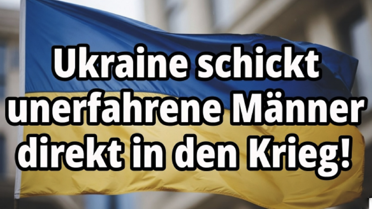 FRONT-SCHOCK! Ukraine schickt unerfahrene Männer direkt in den Krieg