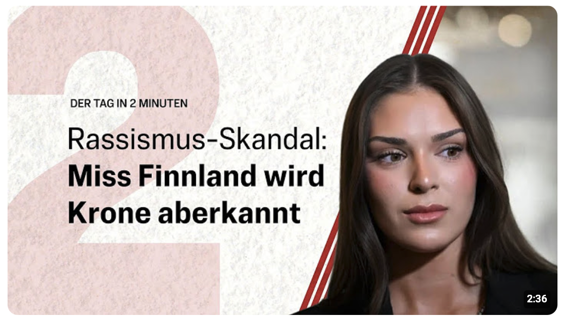 Rassismus-Skandal: Miss Finnland wird Krone aberkannt | Der Tag in 2 Minuten