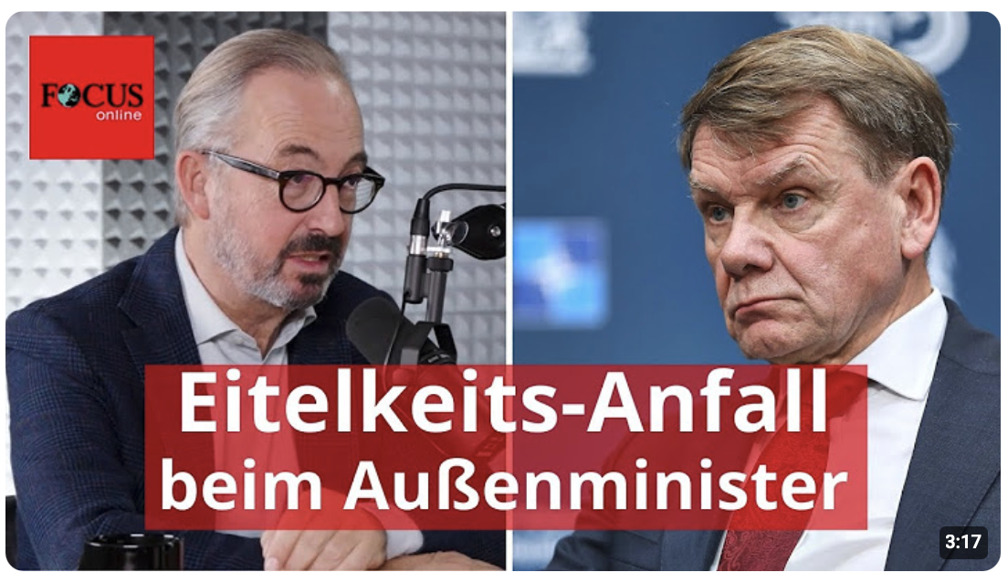 Eitelkeits-Anfall beim Außenminister: „Das ist eine ganz eigenartige Nummer“