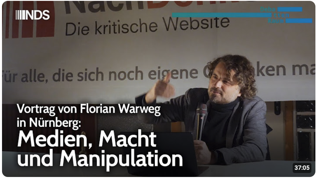 Vortrag von Florian Warweg in Nürnberg: Medien, Macht und Manipulation | NDS