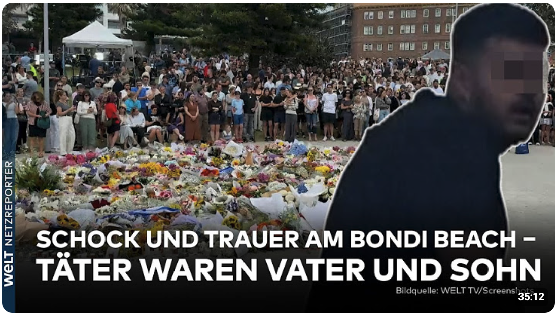 BLUTBAD AM BONDI BEACH: Terror in Australien ‒ Was wir bisher über die Anschlag-Hintergründe wissen
