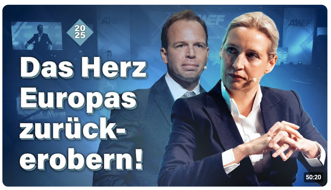 AfD Weidel beim A-WEF 2025:🕊„Frieden in Europa kann es nicht ohne Russland geben.“