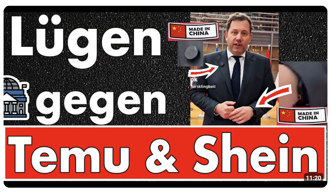 Zoll & Gebühr sollen Giftstoffe verhindern? Lügen-Lars wieder am Werk! Temu & Shein werden lachen!