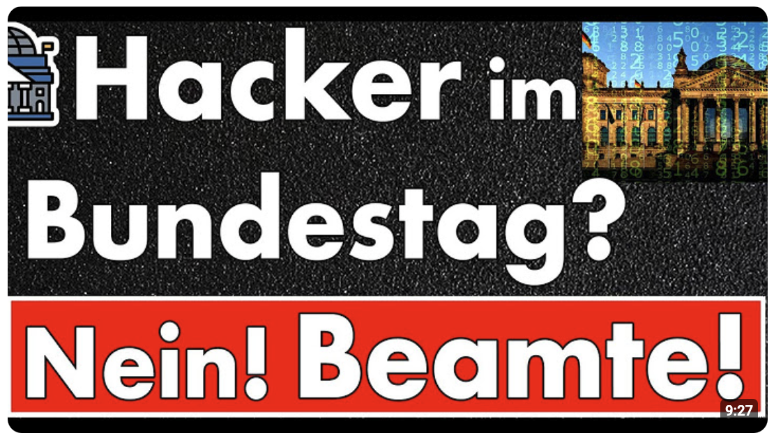 Hackerangriff im Bundestag? Eher Beamte am Werk! Unfassbare Sicherheitslücken im Parlament!