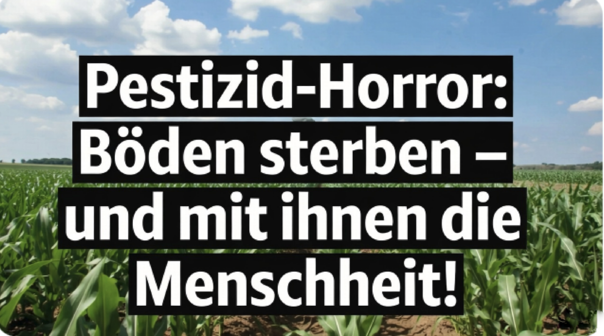 Pestizid-Horror: Böden sterben – und mit ihnen die Menschheit!