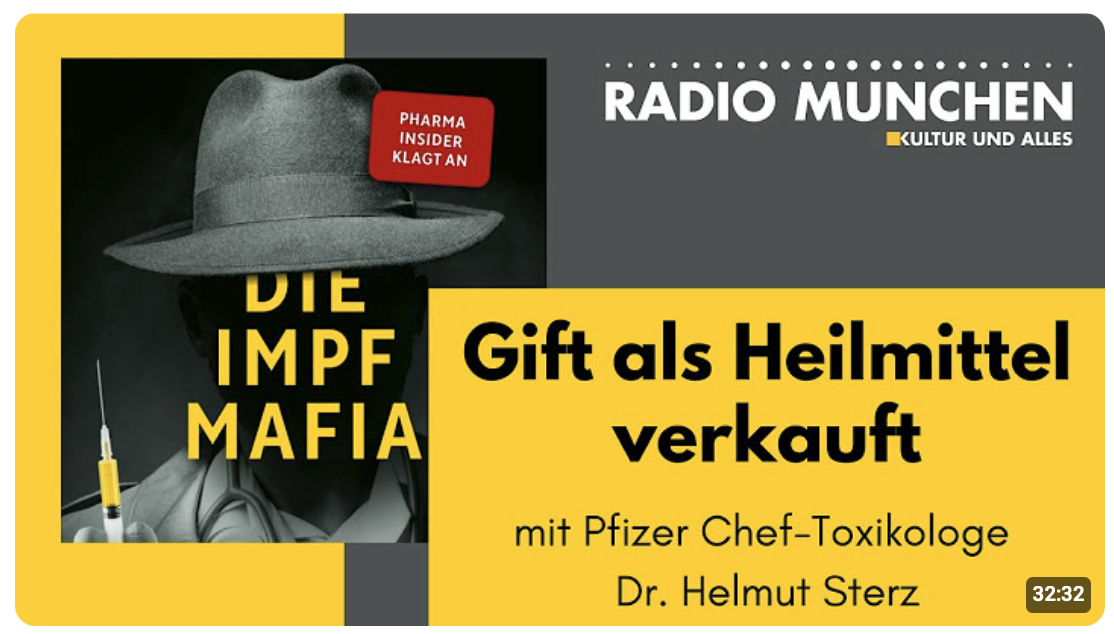 Gift als Heilmittel verkauft – Interview mit Pfizer Ex-Chef-Toxikologe Dr. Helmut Sterz