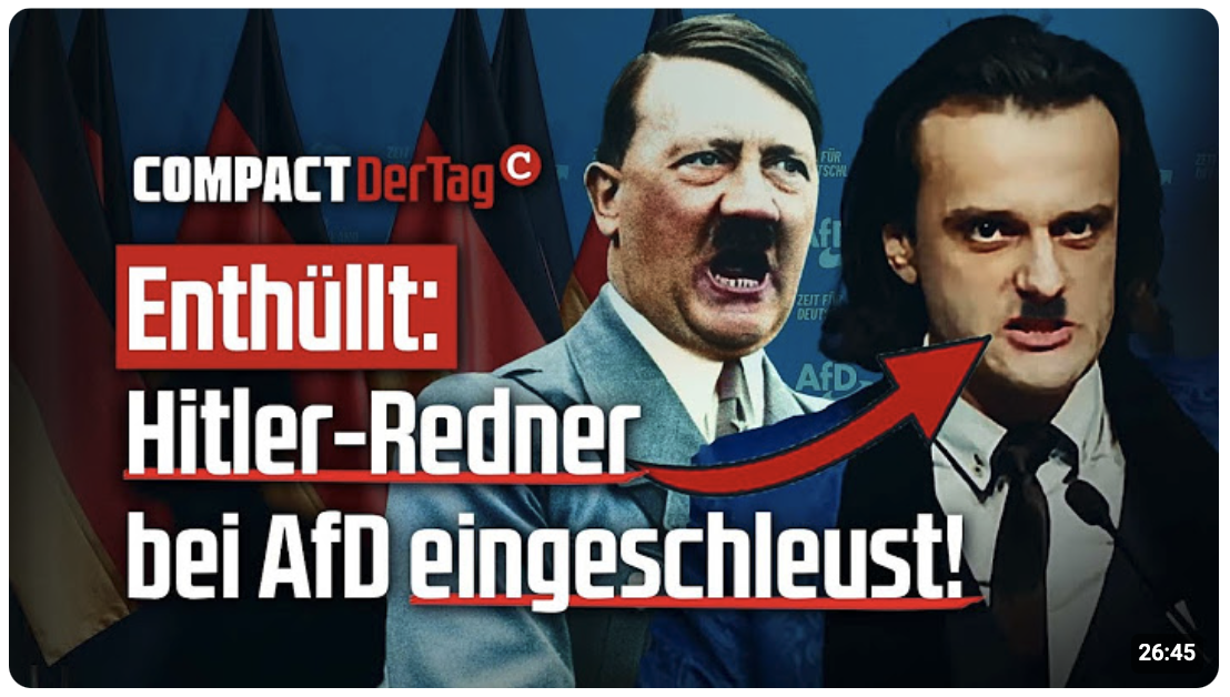 Enthüllt: Hitler-Redner bei AfD eingeschleust!