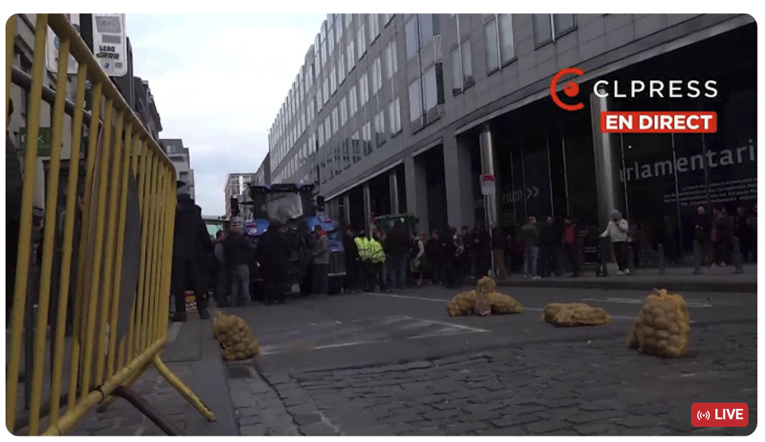DIREKT – Demonstration von Landwirten in Brüssel gegen den MERCOSUR und europäische Normen