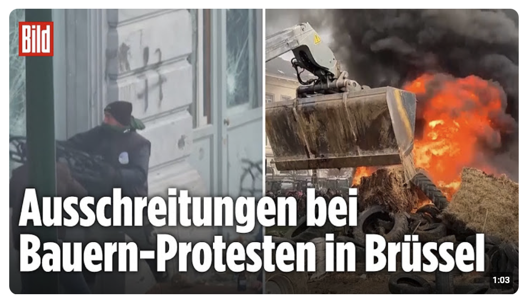 EMPÖRUNG AM EU-GIPFEL: Wütende Bauern liefern sich Schlacht mit der Polizei in Brüssel