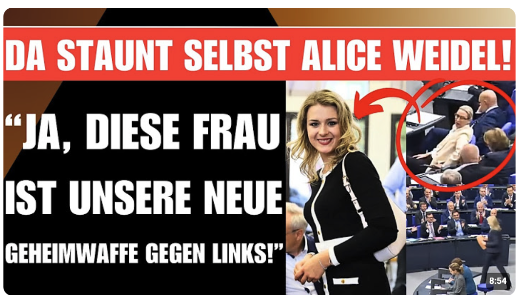 DA STAUNT SELBST WEIDEL   „SIE IST DIE NEUE GEHEIMWAFFE DER AfD!“ NEUE AfD-FRAU von ALLEN GEFEIERT!