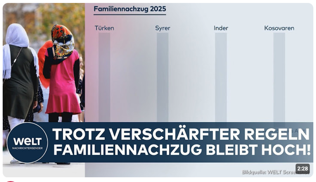 MIGRATION: Familiennachzug bleibt trotz Verschärfungen hoch! Zahl der Asylanträge deutlich gesunken