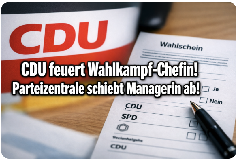 CDU feuert Wahlkampf-Chefin! Parteizentrale schiebt Managerin ab!