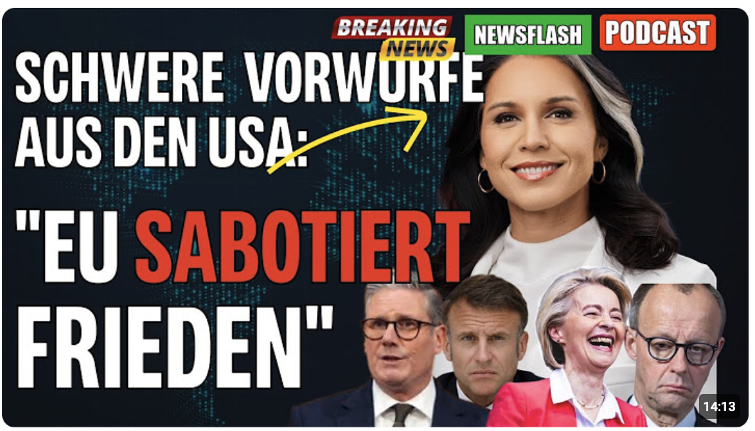USA: EU & Medien als Kriegstreiber!  Forscher: freie Rede in Gefahr!  Merz verliert Rückhalt!