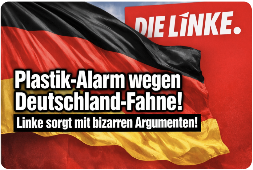 Plastik-Alarm wegen Deutschland-Fahne! Linke sorgt mit bizarre Argumenten in Döbeln für Kopfschütteln!