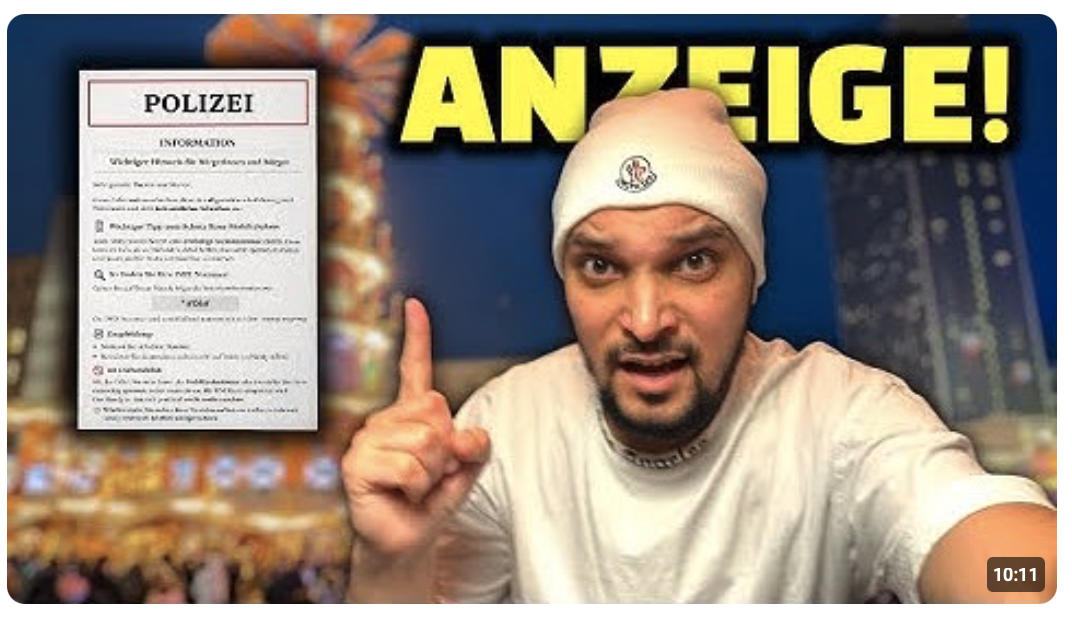 Berliner Weihnachtsmarkt zeigt mich an! Brief von der Polizei!