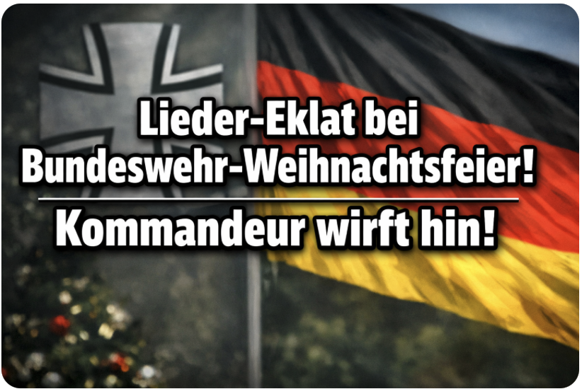 Lieder-Eklat bei Bundeswehr-Weihnachtsfeier! Kommandeur wirft hin – „Ich übernehme die Verantwortung!“