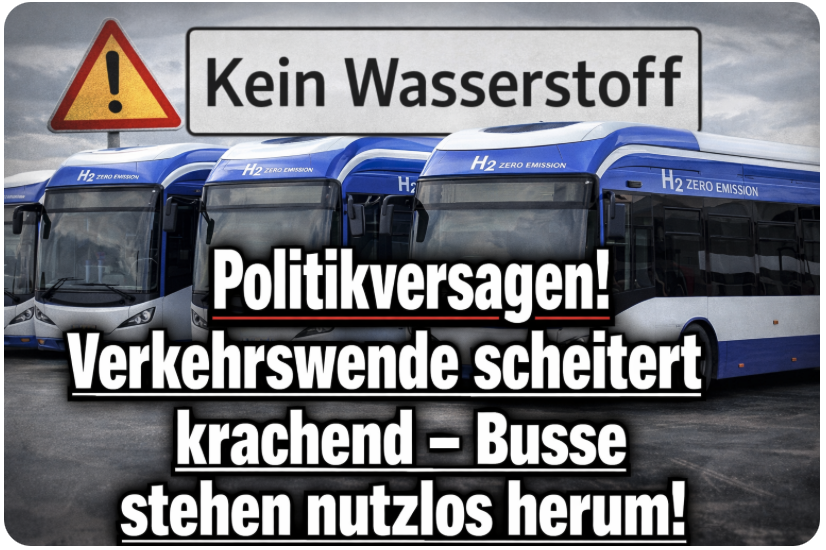 Politikversagen! Verkehrswende scheitert krachend – Busse stehen nutzlos herum