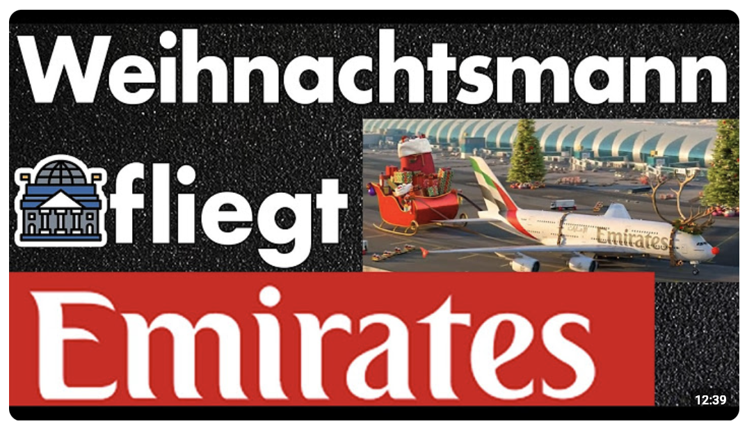 Weihnachtsmann fliegt ARABISCH! Europa hat ANGST vor echtem Christmas – Emirates rettet das Fest!