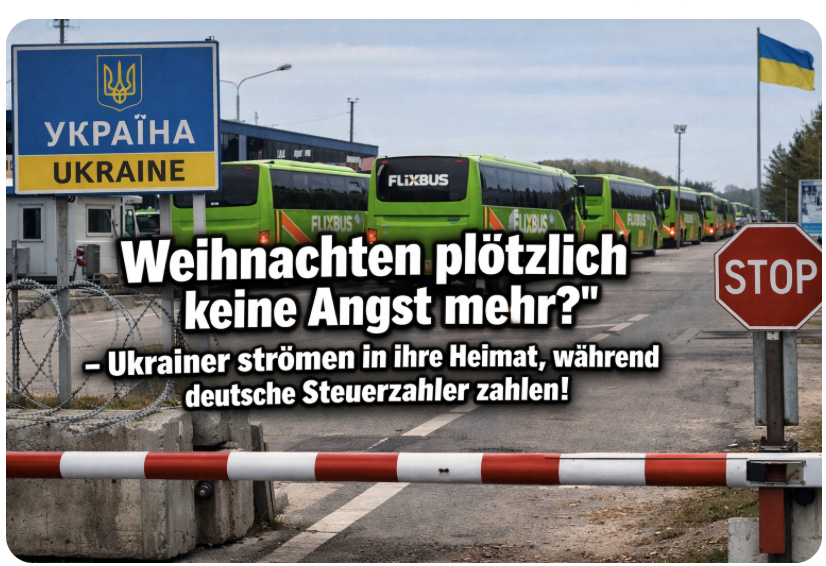 „Weihnachten plötzlich keine Angst mehr?“ – Ukrainer strömen in ihre Heimat, während deutsche Steuerzahler zahlen!