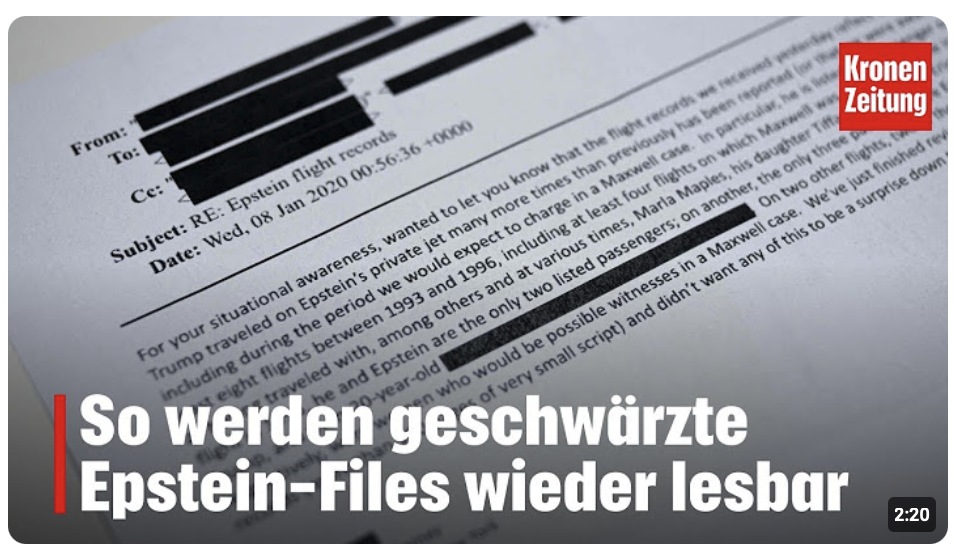 So werden geschwärzte Epstein-Files wieder lesbar 