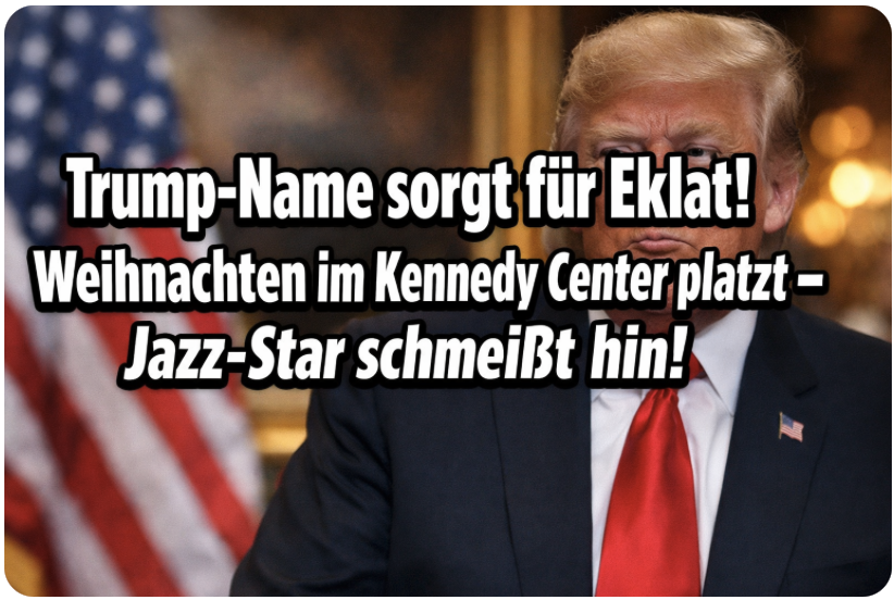 Trump-Name sorgt für Eklat! Weihnachten im Kennedy Center platzt – Jazz-Star schmeißt hin!