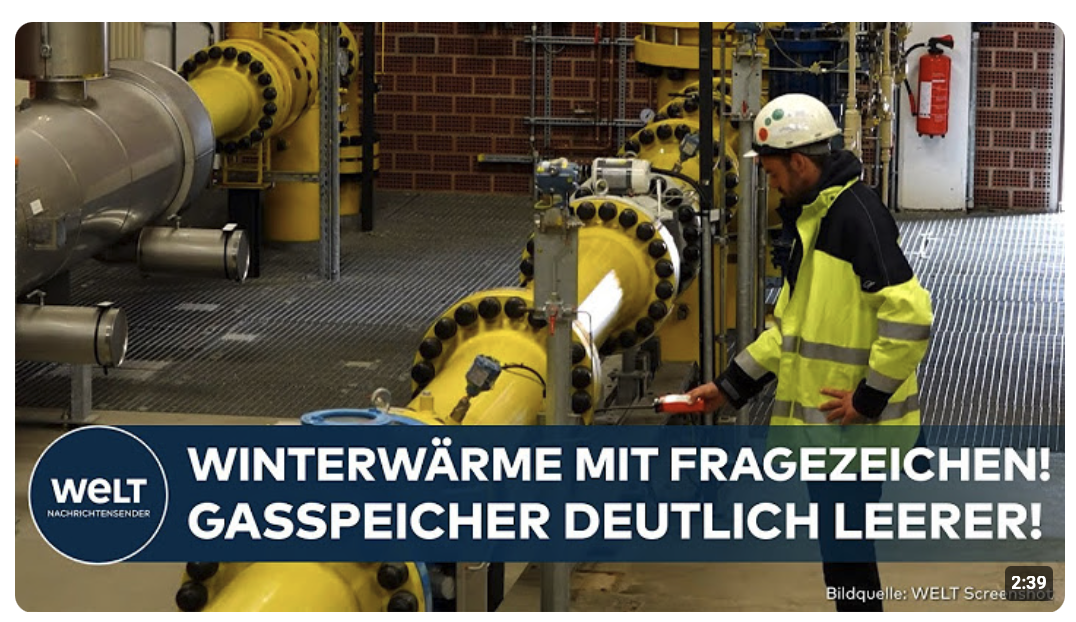 ENERGIEVERSORGUNG: Ist Panik angesagt? Gasspeicher deutlich leerer als in vergangenen Jahren