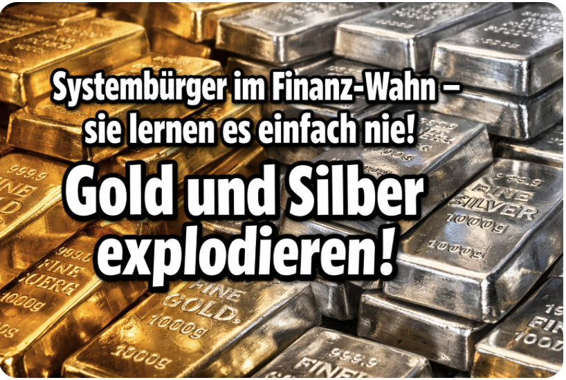 Systembürger im Finanz-Wahn – sie lernen es einfach nie! Gold und Silber explodieren!