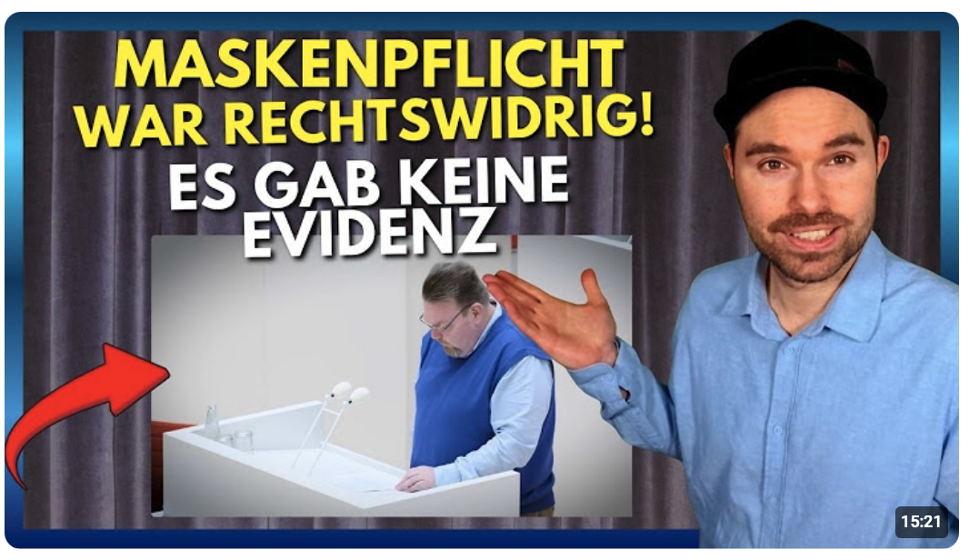 Skandal! Die Maskenpflicht war rechtswidrig!