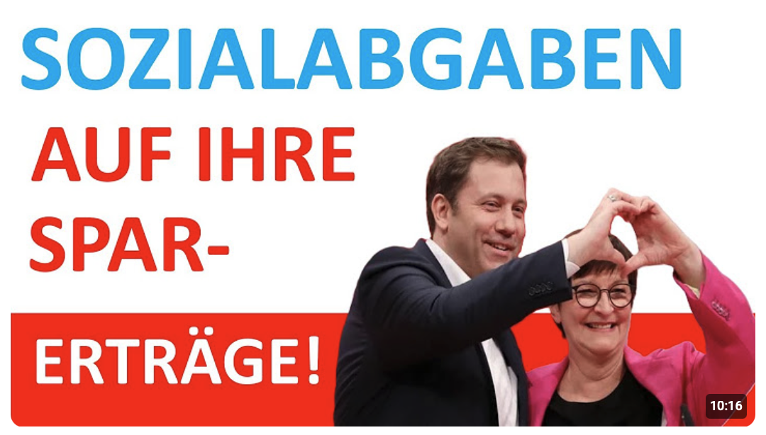 CDU und Sozis wollen ihre Kapitalerträge schlucken!