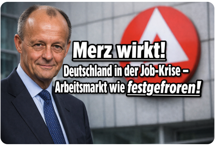 Merz wirkt! Deutschland in der Job-Krise – Arbeitsmarkt wie festgefroren!