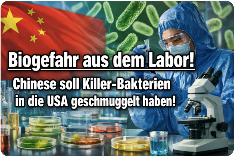 Biogefahr aus dem Labor! Chinese soll Killer-Bakterien in die USA geschmuggelt haben!