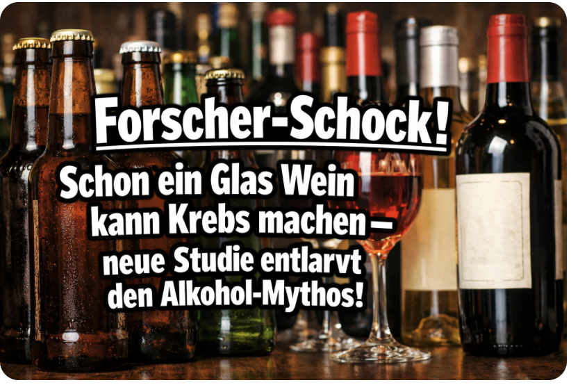 Forscher-Schock! Schon ein Glas Wein kann Krebs machen – neue Studie entlarvt den Alkohol-Mythos!