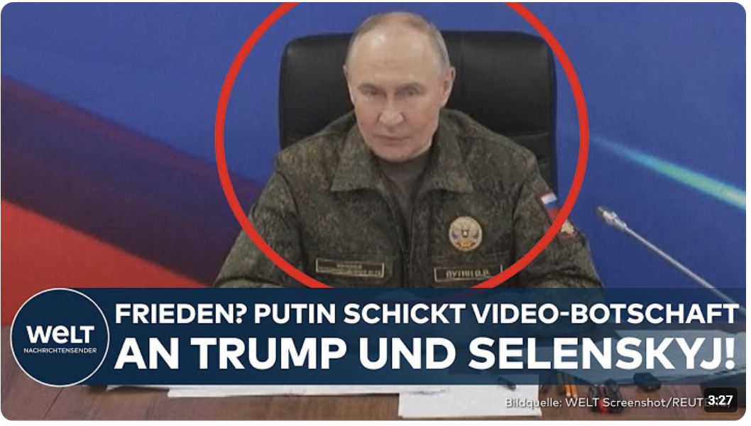 UKRAINE-KRIEG: Putin schickt Video-Botschaft an Trump und Selenskyj vor Treffen in Florida!