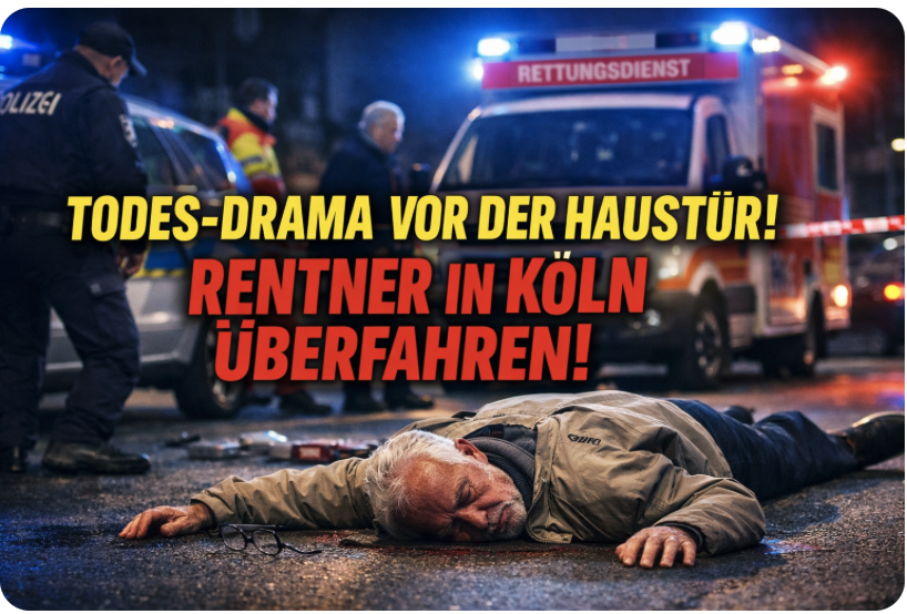 TODES-DRAMA VOR DER HAUSTÜR! RENTNER IN KÖLN ÜBERFAHREN – WAS IST HIER PASSIERT?