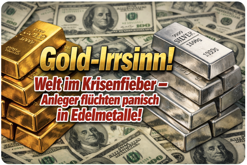 Gold-Irrsinn! Welt im Krisenfieber – Anleger flüchten panisch in Edelmetalle!