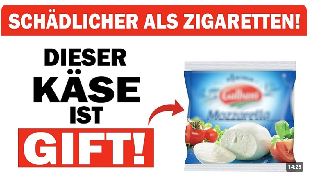 NIEMALS diese Käsesorten essen ! Sie schaden Ihrer Gesundheit.