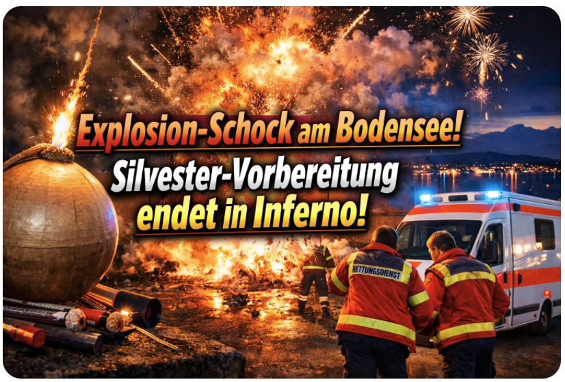 Explosion-Schock am Bodensee!Silvester-Vorbereitung endet in Inferno – Mann kämpft nach Feuerwerks-Drama um sein Augenlicht!