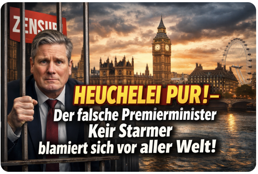 HEUCHELEI PUR! – Der  falsche Englische Premierminister Keir Starmer blamiert sich vor aller Welt!
